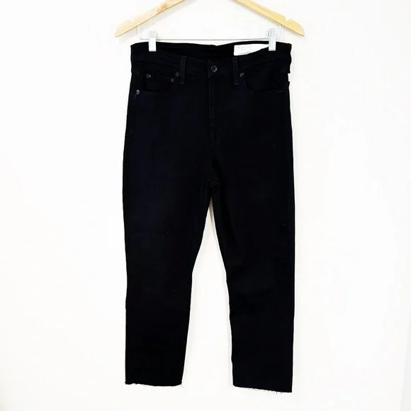 RAG & BONE Black Jeans Nina High-Rise Ankle Cigarette NWOT Size 29 Short - Picture 2 of 9